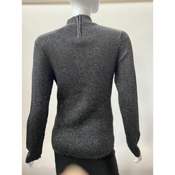 Investments Jeweled Neck Sweater  Large Black  Vintage Cotton Poly Blend - Picture 16 of 16